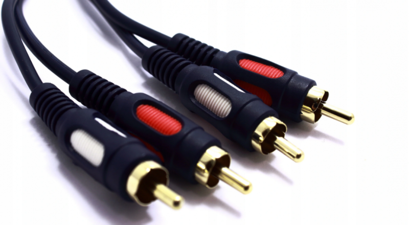 Кабель 2 штекера RCA - 2 штекера RCA GOLD METAL с управлением  5,0 м   PVC    6,0+2,0+6,0 мм