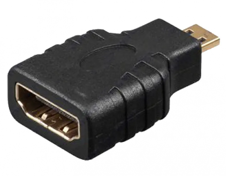 Переходник Micro HDMI штекер – HDMI гнездо (GOLD)