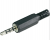 Штекер  3.5 мм  стерео  4С  пластик  на  кабель