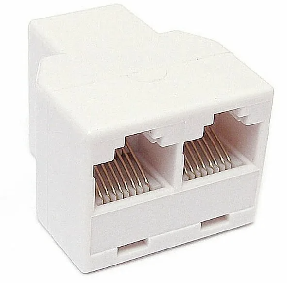 Адаптер - соединитель  RJ45  2  гн.  8р8с