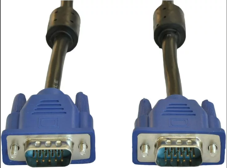 Шнур штекер VGA - штекер VGA тройной экран ферритовые кольца 1,5 м